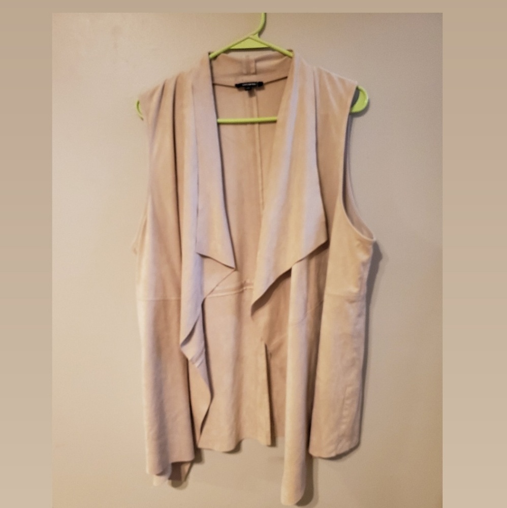 Faux suede vest